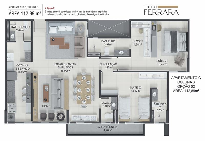 Apartamento à venda com 3 quartos, 112m² - Foto 9